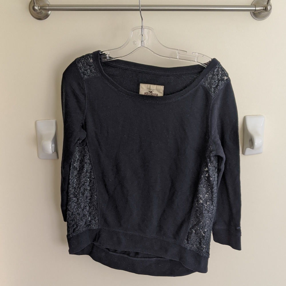 🤍 (2/$30) Hollister Sweater with Lace Detailing
